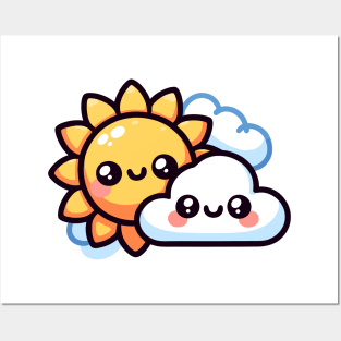 Sunny and Cloudy Besties Posters and Art